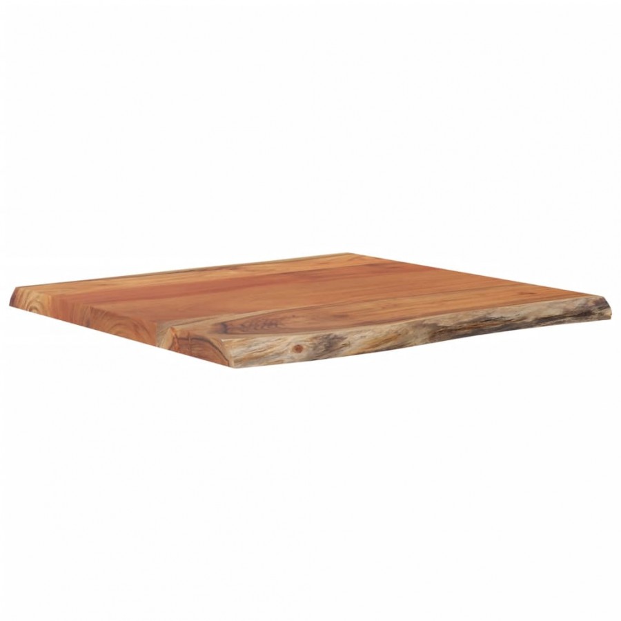 Table d'appoint 40x40x2,5cm bois massif acacia bordure assortie
