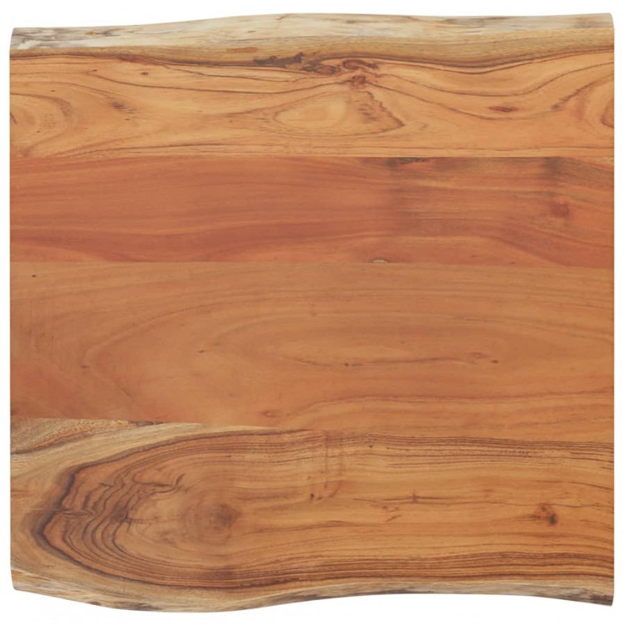 Table d'appoint 40x40x2,5cm bois massif acacia bordure assortie