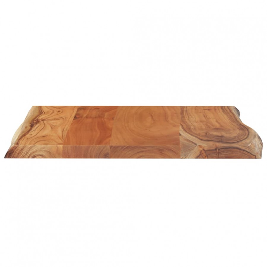 Table d'appoint 40x40x2,5cm bois massif acacia bordure assortie