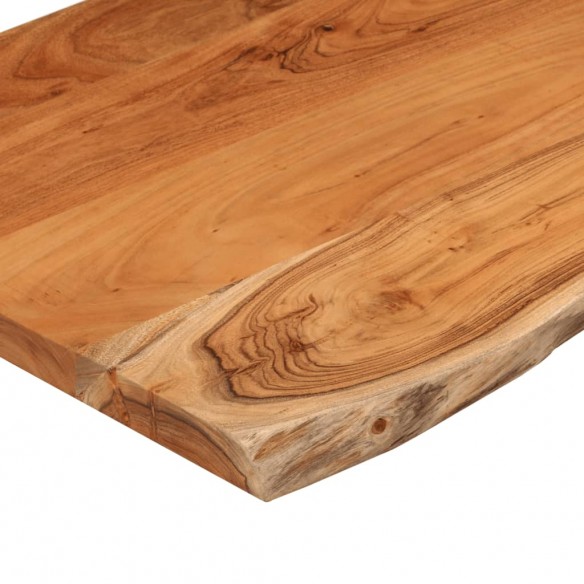 Table d'appoint 40x40x2,5cm bois massif acacia bordure assortie
