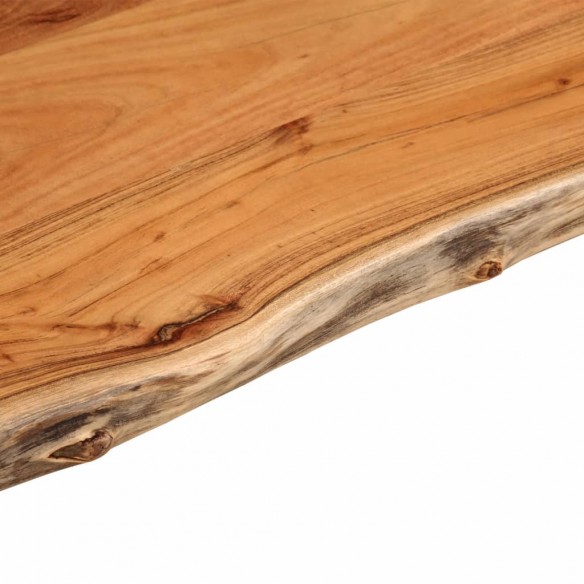 Table d'appoint 40x40x2,5cm bois massif acacia bordure assortie