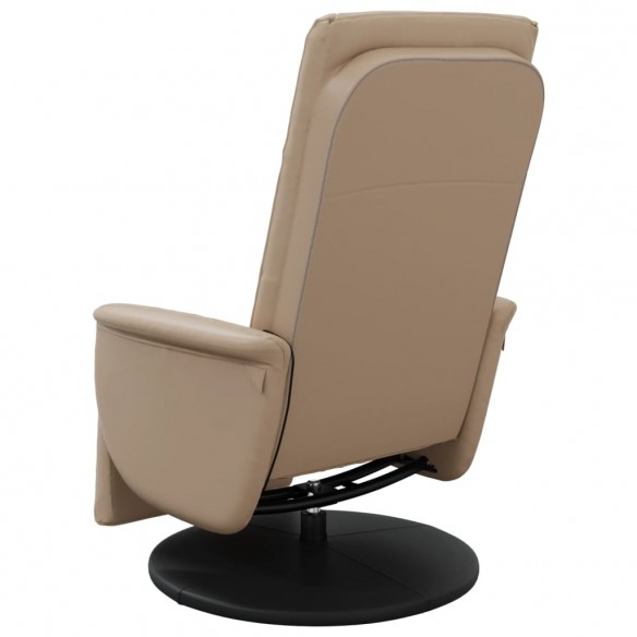 Fauteuil inclinable de massage repose-pieds cappuccino