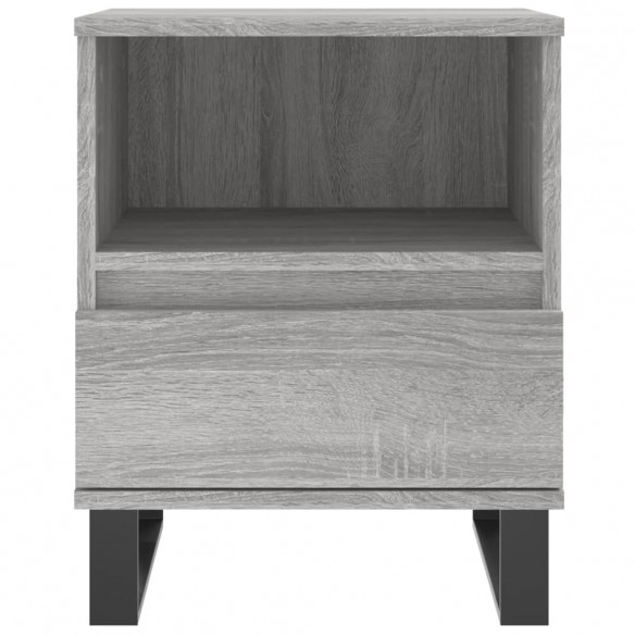 Table de chevet sonoma gris 40x35x50 cm bois d’ingénierie
