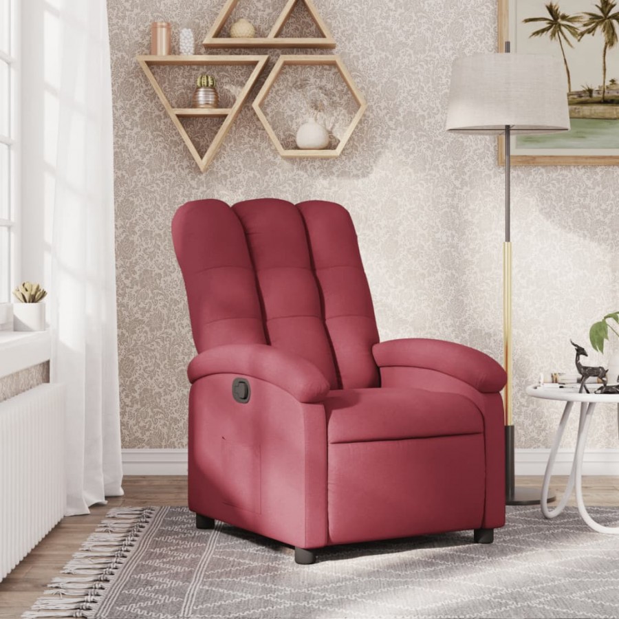 Fauteuil inclinable Rouge bordeaux Tissu