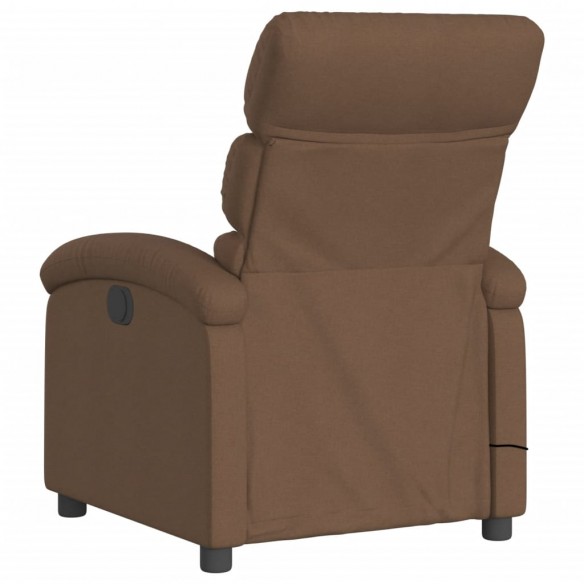 Fauteuil de massage inclinable Marron Tissu