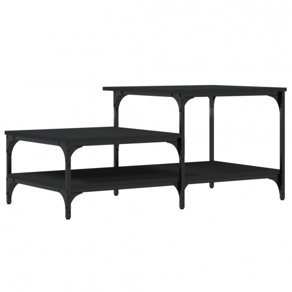 Table basse noir 100x50,5x45 cm bois d'ingénierie