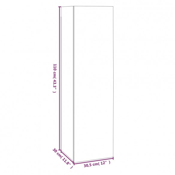 Meubles TV 4 pcs Chêne fumé 30,5x30x110 cm Bois d'ingénierie