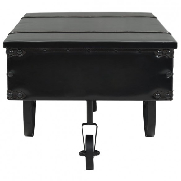 Table basse avec roulettes noir 110x52x43 cm bois d'ingénierie