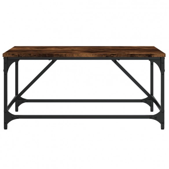 Table basse chêne fumé 75x50x35 cm bois d'ingénierie