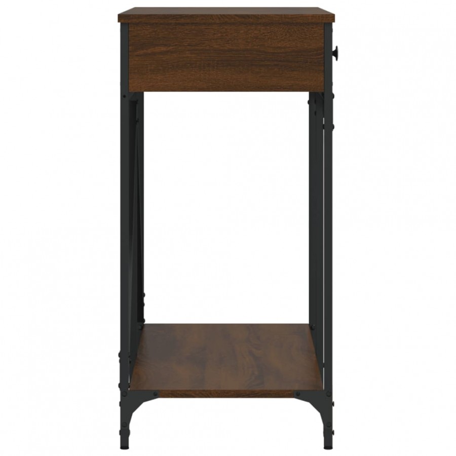 Table console chêne marron 100x39x78,5 cm bois d'ingénierie