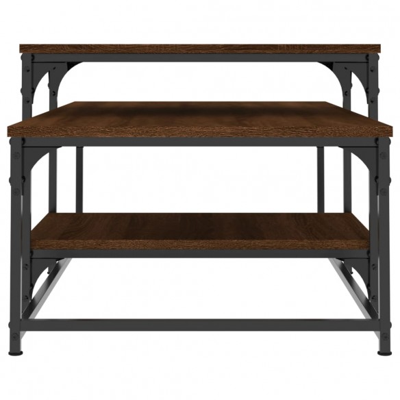 Table basse chêne marron 102x60x45 cm bois d'ingénierie