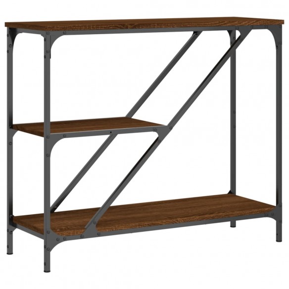 Table console chêne marron 88,5x30x75 cm bois d'ingénierie
