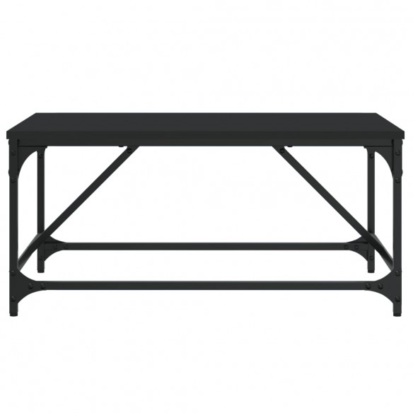Table basse noir 75x50x35 cm bois d'ingénierie
