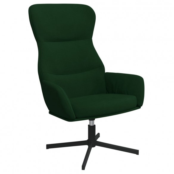 Chaise de relaxation Vert foncé Velours