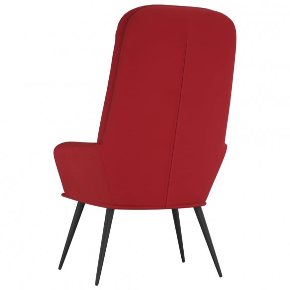 Chaise de relaxation Rouge bordeaux Velours