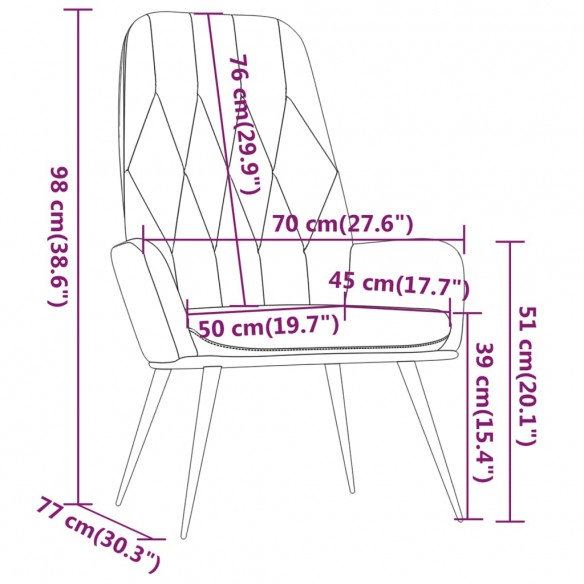 Chaise de relaxation Rouge bordeaux Velours