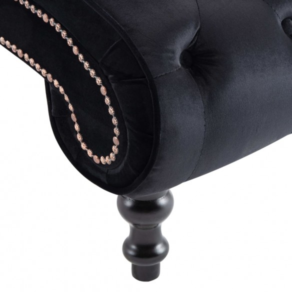 Chaise longue Noir Velours