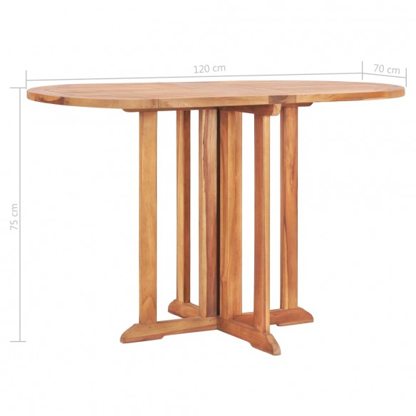 Table pliable de jardin papillon 120x70x75 cm Bois teck solide