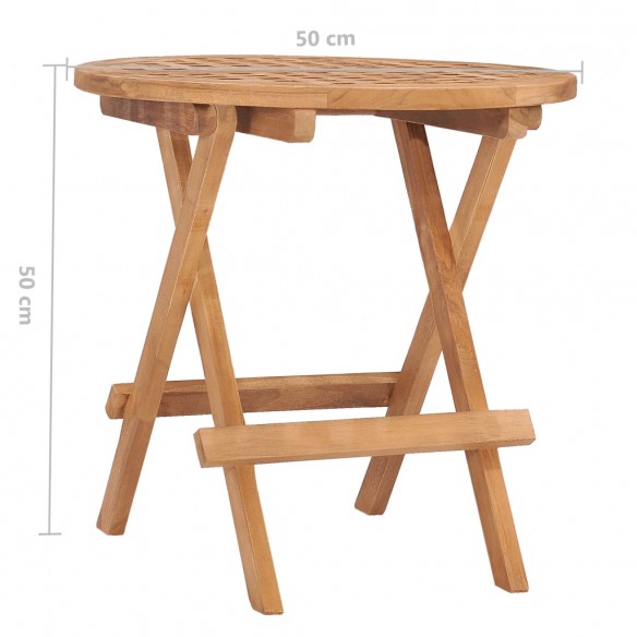 Table pliable de jardin 50x50x50 cm Bois de teck solide