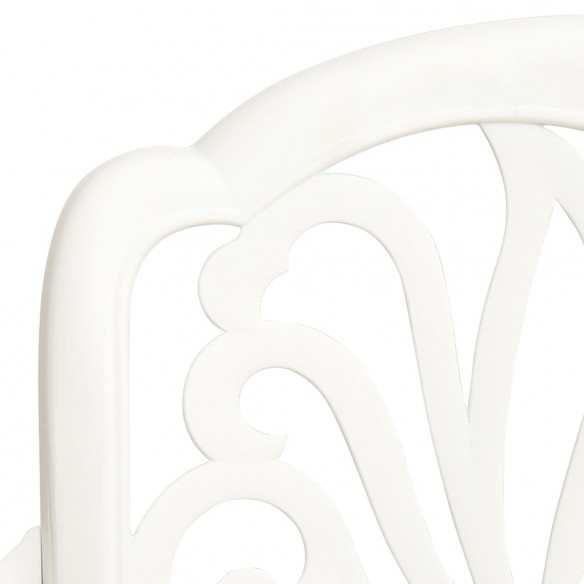 Chaises de jardin 2 pcs Aluminium coulé Blanc