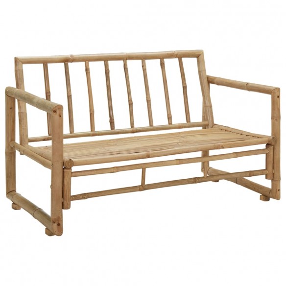 Banc de jardin avec coussins 115 cm Bambou