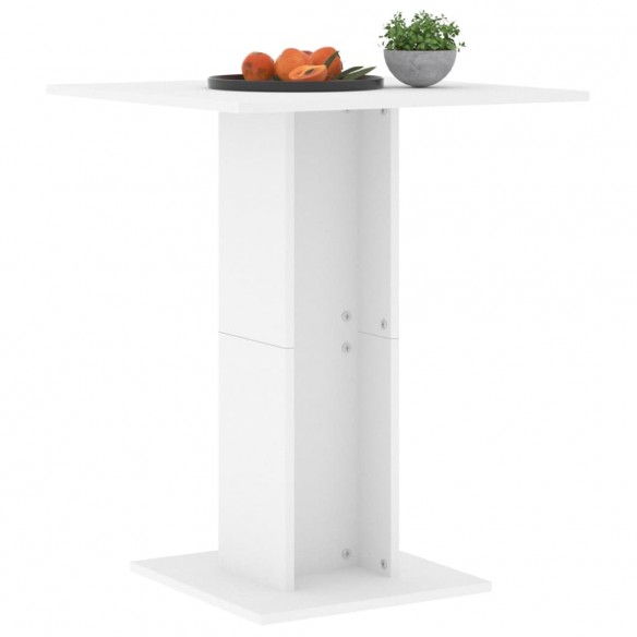 Table de bistro Blanc 60x60x75 cm Aggloméré