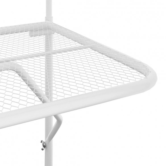 Table de balcon Blanc 60x40 cm Acier