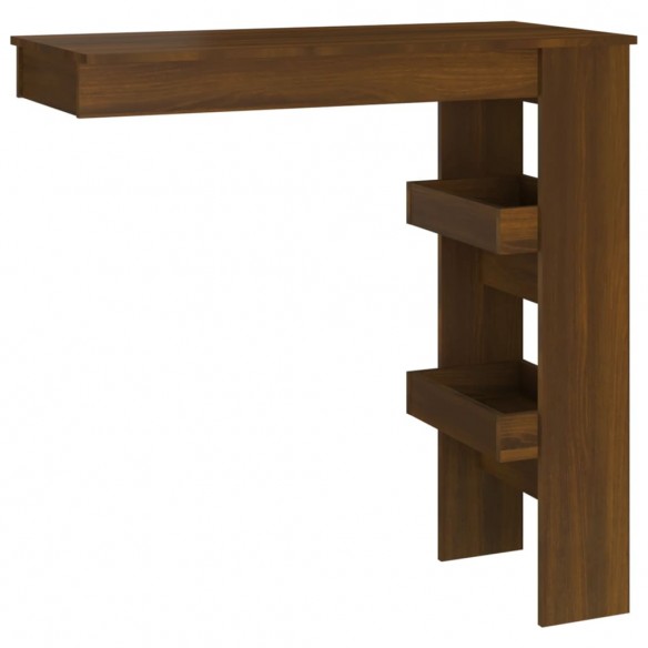 Table bar murale Chêne marron 102x45x103,5 cm Bois d'ingénierie