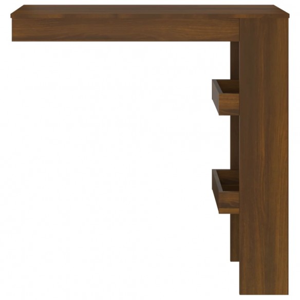 Table bar murale Chêne marron 102x45x103,5 cm Bois d'ingénierie