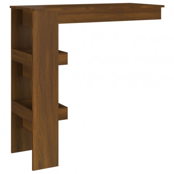 Table bar murale Chêne marron 102x45x103,5 cm Bois d'ingénierie