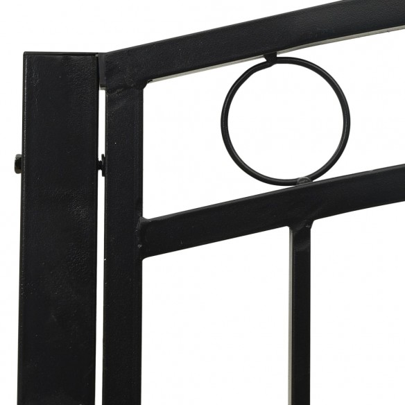 Banc de jardin avec une table 125 cm Acier Noir