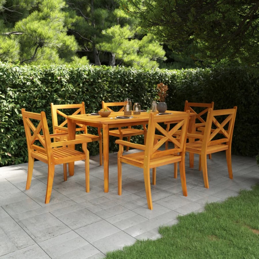 Table de jardin 160x90x75 cm Bois d'acacia solide