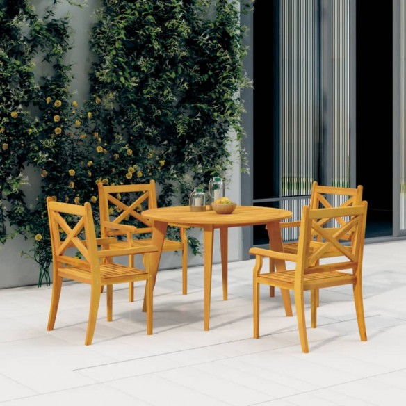 Table de jardin Ø110x75 cm Bois d'acacia solide