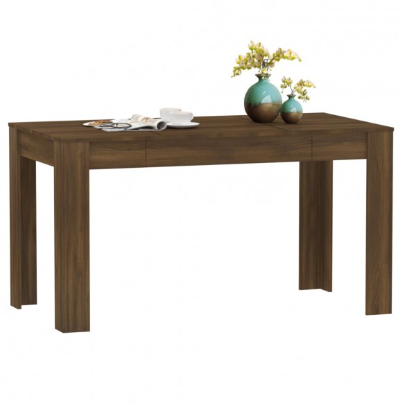 Table à dîner Chêne marron 140x74,5x76 cm Bois d'ingénierie