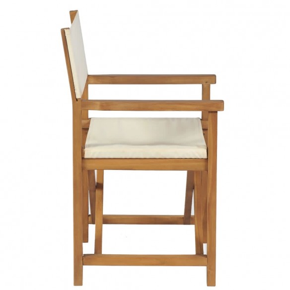 Chaises de metteur en scène pliantes lot de 2 Bois teck massif