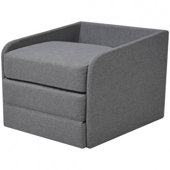 Fauteuil convertible Gris clair Tissu