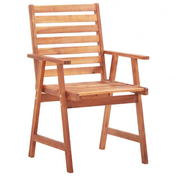 Chaises de salle à manger d'extérieur 3 pcs Acacia massif