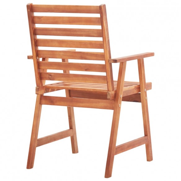 Chaises de salle à manger d'extérieur 3 pcs Acacia massif