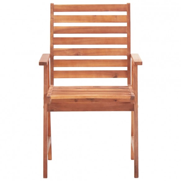 Chaises de salle à manger d'extérieur 8pcs Bois d'acacia massif