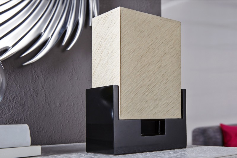 Lampe design en tissu de latex plissé  beige