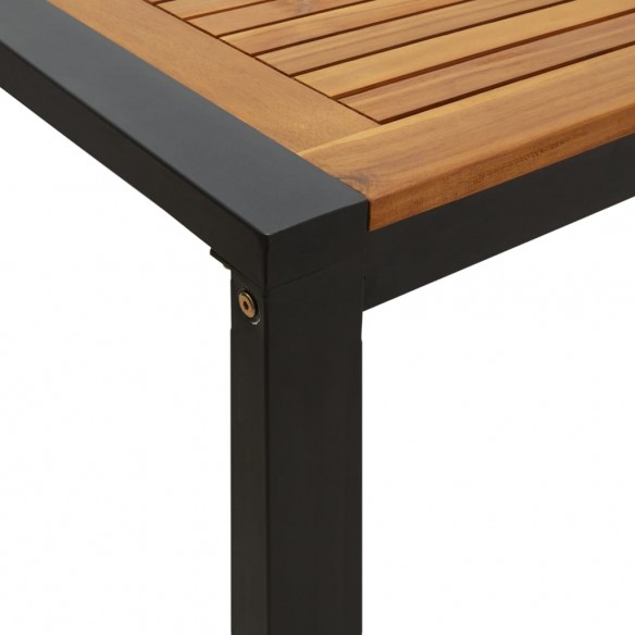 Table de jardin et pieds en forme de U 180x90x75 cm bois acacia