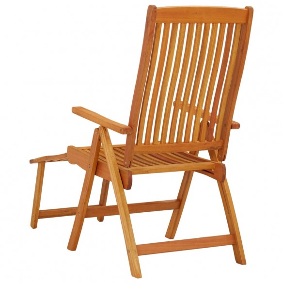 Chaises de jardin pliables repose-pieds 2 pcs Eucalyptus massif