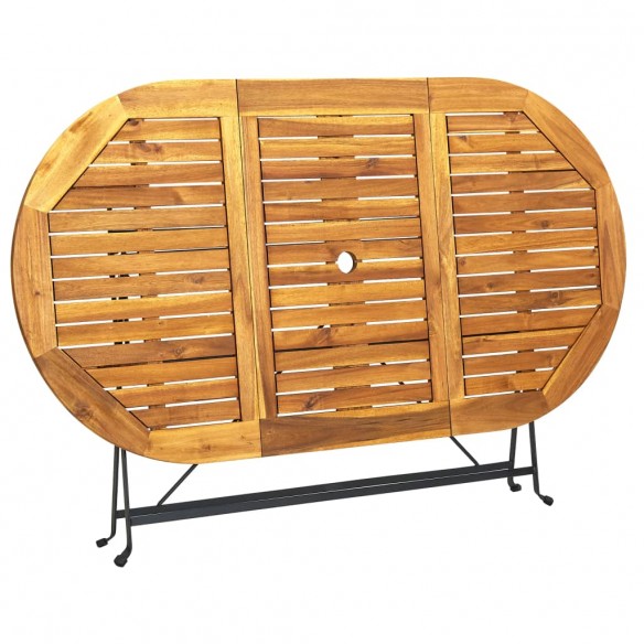 Table de jardin 160x85x74 cm Bois d'acacia massif Ovale