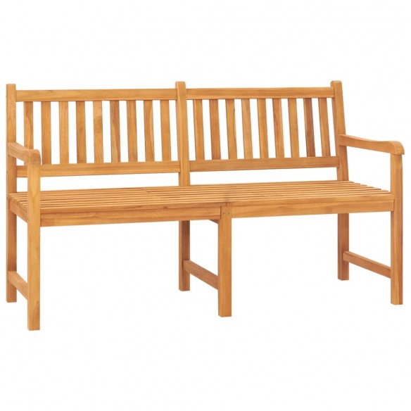 Banc de jardin 3 places avec table 150 cm Bois de teck massif