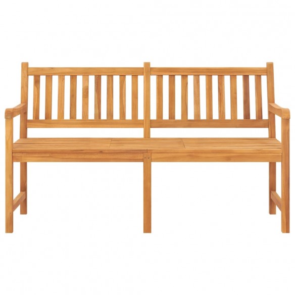 Banc de jardin 3 places avec table 150 cm Bois de teck massif