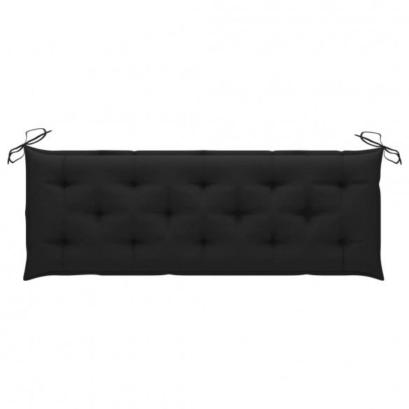 Banc de jardin empilable et coussin 159 cm Bois de teck massif