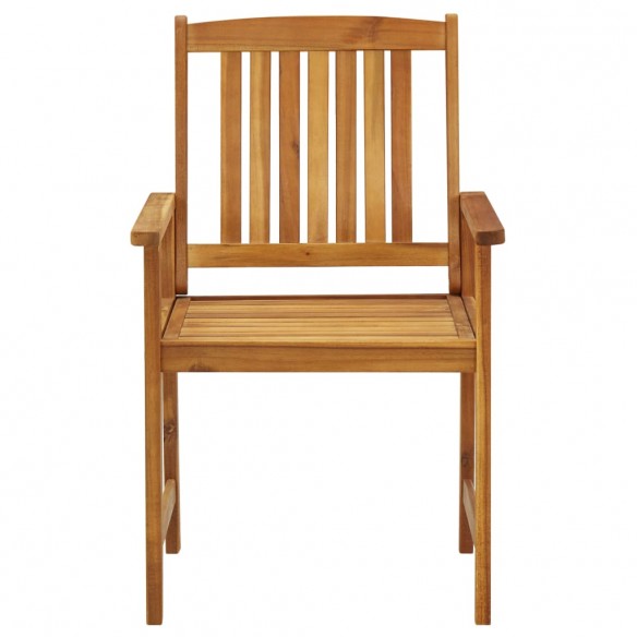 Chaises de jardin lot de 4 Bois d'acacia solide