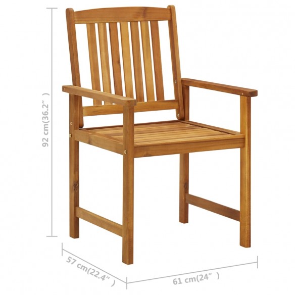 Chaises de jardin lot de 4 Bois d'acacia solide