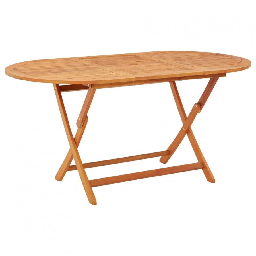 Table pliable de jardin 160x85x75 cm Bois d'eucalyptus massif