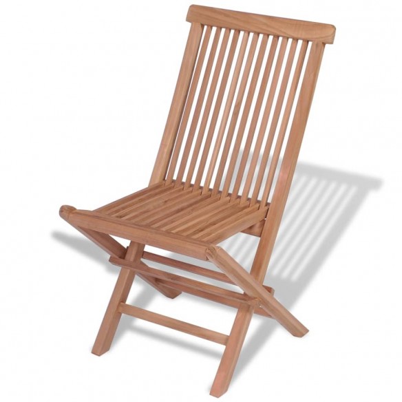 Chaises pliables de jardin 4 pcs Bois de teck solide